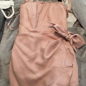 Pink strapless dress